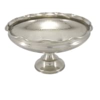 میوه خوری مسی سفید پایه دار مدل لبه چین 26 سانتی کد AH-48