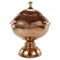 قندان مسی پایه دار زنجان مدل گنبدی کد SG-108