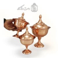 سرویس پذیرایی مسی درب دار 3 تیکه کد HSH-10