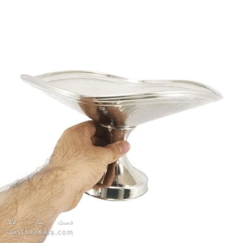 آجیل خوری مسی زنجان با روکش کروم سه بعدی 22 سانتی کد AH-33