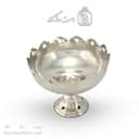 آجیل خوری مسی پایه دار سفید مدل ستاره ای 20 سانتی کد AH-37