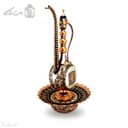 آفتابه لگن مسی الماس تراش نقره کوب جلال مدل تخت کد MJ-120