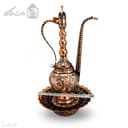 آفتابه لگن مسی الماس تراش نقره کوب جلال مدل توپی کد MJ-119