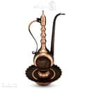 آفتابه لگن مسی سیاه قلم کاری شده زنجان کد MJ-122