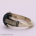 انگشتر اوپال مردانه اصل با رکاب چهار چنگ دست ساز RN-35