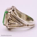 انگشتر زمرد اصل مردانه نیمه دست ساز با رکاب شیخ احمد RN-30