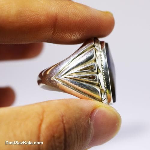 انگشتر مردانه شجر اصل با رکاب شیخ احمد مدل تک درخت کد RN-15