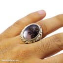 انگشتر شجر مردانه اصل با رکاب شیخ احمد مدل تک درخت کد RN-12