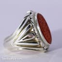 انگشتر مردانه عقیق یمنی اصل با رکاب نقره شیخ احمد RN-23