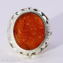 انگشتر مردانه عقیق یمنی اصل با رکاب نقره شیخ احمد RN-23