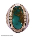 انگشتر فیروزه نیشاپوری مردانه دست ساز با رکاب شیخ احمد RN-27