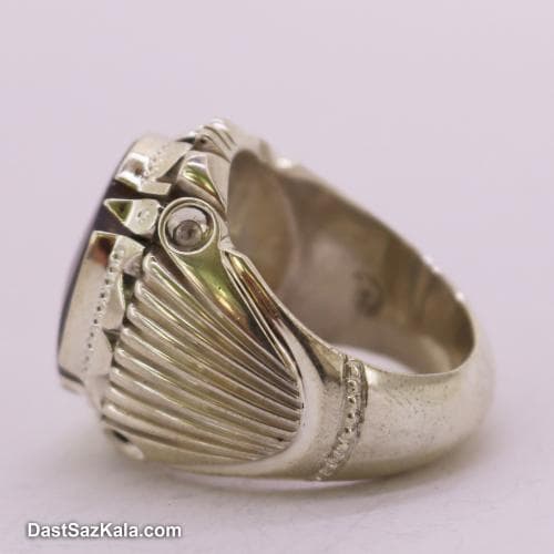 انگشتر مردانه شجر تک درخت با رکاب شیخ احمد بدون اشک کد RN-46