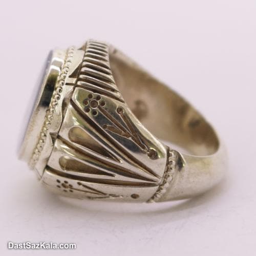 انگشتر مردانه شجر منظره با رکاب شیخ احمد طرح گل کد RN-44