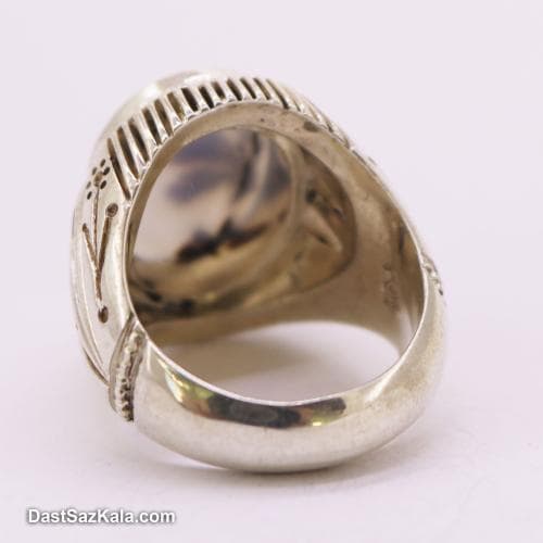 انگشتر مردانه شجر منظره با رکاب شیخ احمد طرح گل کد RN-44