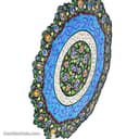 بشقاب دیوارکوب و شیرینی خوری میناکاری مسی 25 سانتی کد LT-24