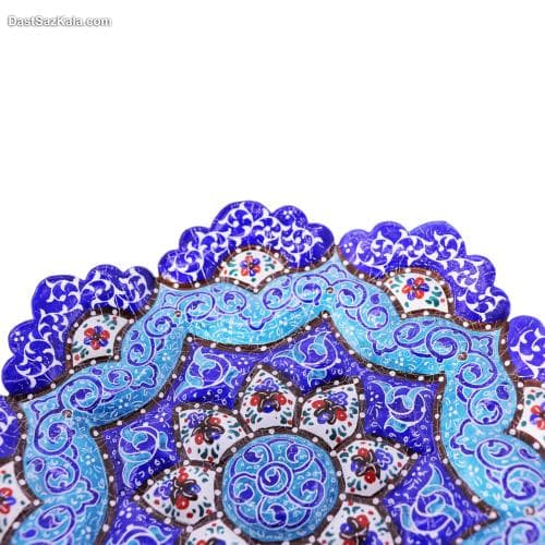 بشقاب دیوارکوب میناکاری مسی 16 سانتی کد LT-113