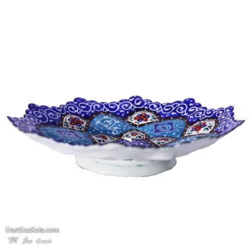 بشقاب دیوارکوب مسی میناکاری کوچک کد LT-102