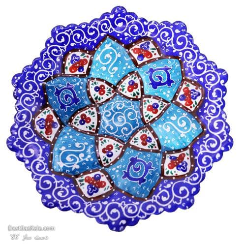 بشقاب دیوارکوب میناکاری مسی کد LT-104