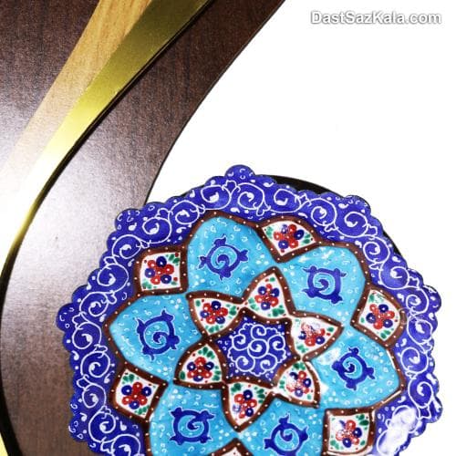 تندیس بشقاب میناکاری طرح معلم کد LT-52