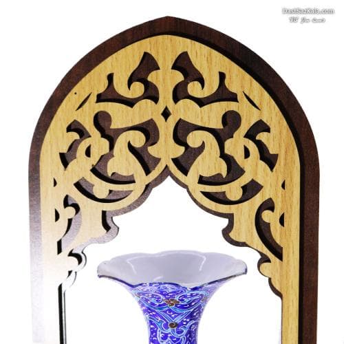 تندیس گلدان میناکاری طرح سپاس کد LT-68