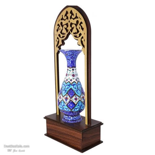 تندیس گلدان میناکاری طرح سپاس کد LT-68