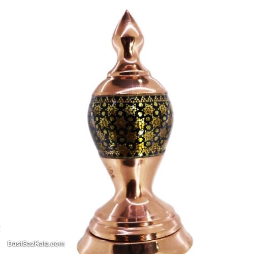 تنگ مسی خاتم کاری شده 40 سانتی مجموعه ی 2 عددی کد MJ-95