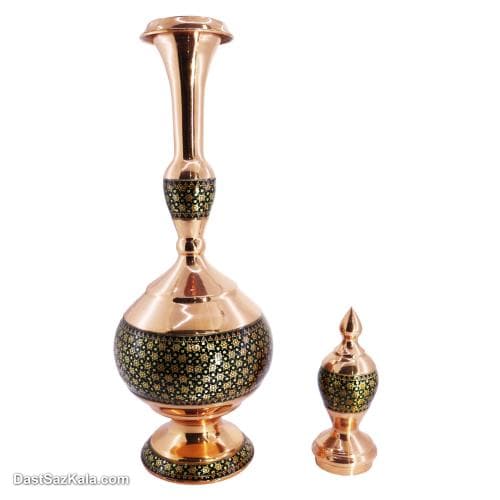 شربت خوری مسی خاتم کاری شده 40 سانتی کد MJ-94