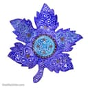 دیوارکوب میناکاری مسی طرح برگ مجموعه 3 عددی کد LT-109