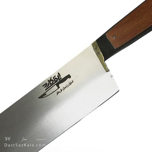 ساطور استیل زنجان دست ساز قربانلو دسته چوبی کد MS-15