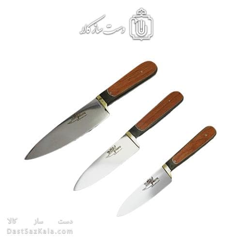 ست چاقوی آشپزخانه زنجان دسته چوبی در 3 سایز SHN-13