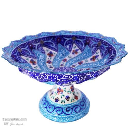 ست بستنی خوری میناکاری پایه دار مسی 6 تایی کد LT-82