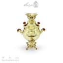 سماور زغالی برنجی مدل آینه ای 3 لیتری کد AH-147