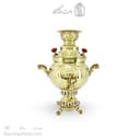 سماور زغالی برنجی مدل آینه ای 3 لیتری کد AH-147