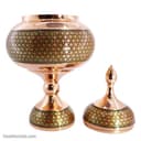 شکلات خوری مس و خاتم اصفهان 27 سانتی قرمز کد MJ-66