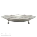 شیرینی خوری مسی سفید سه پایه کوتاه 25 سانتیمتری کد AH-92