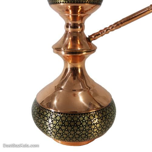 قلیان خاتم کاری شده مسی 55 سانتی کد MJ-115