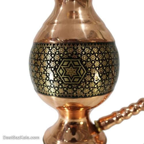 قلیان خاتم کاری شده مسی 95 سانتی کد MJ-116