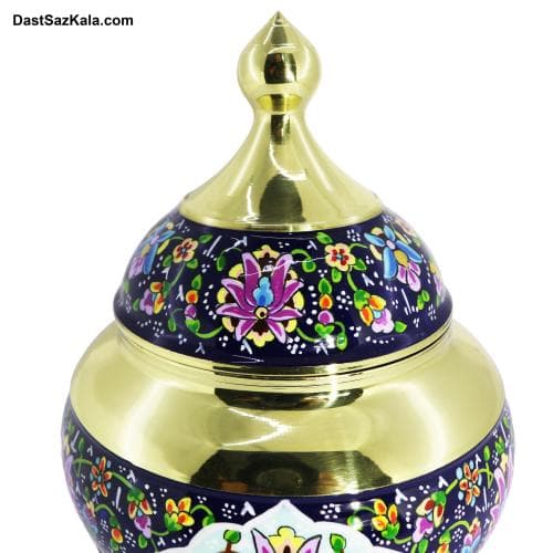 قندان برنجی جدید طرح پرداز 18 سانتی کد MJ-52