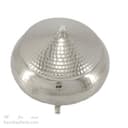 قندان مسی سفید مدل سفینه ی سه پایه 12 سانتیمتری کد AH-79