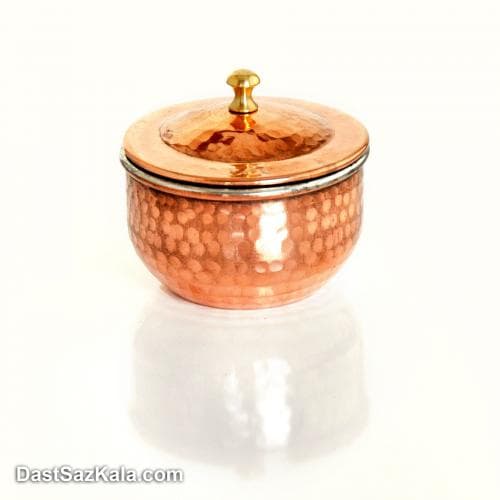 قندان مسی ساده مدل بلوط 6 سانتیمتری کد NZ-21