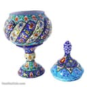 قندان میناکاری مسی پایه دار 23 سانتیمتری کد LT-32