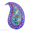 پلاک و دیوارکوب میناکاری مسی طرح بته جقه کد LT-16