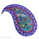 پلاک و دیوارکوب میناکاری مسی طرح بته جقه کد LT-16