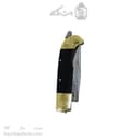 چاقوی دنده ای بزرگ زنجان 24 سانتیمتری دسته مشکی کد SHN-30