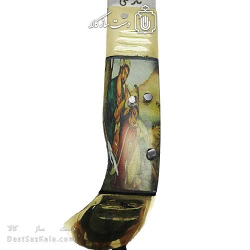 چاقوی دنده ای تاراسی زنجان طرح لیلی و مجنون کد SHN-34