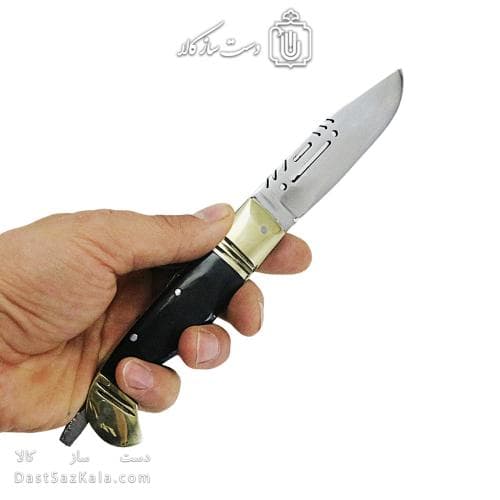 چاقوی دنده ای رحیم زنجان 23 سانتیمتری دسته مشکی کد SHN-31