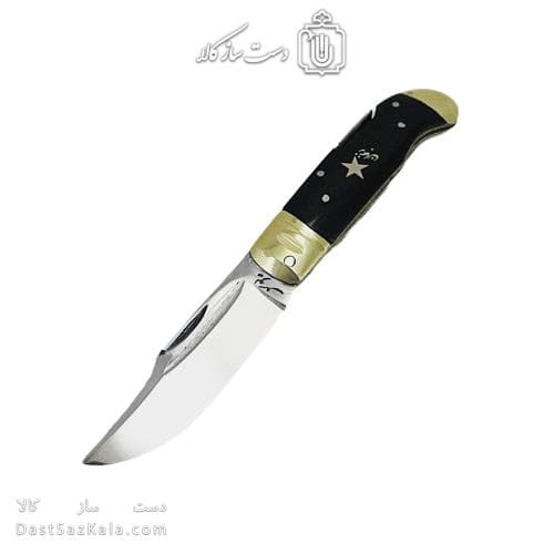 چاقوی ضامن دار تاشو زنجان 15 سانتیمتری دسته مشکی کد SHN-29