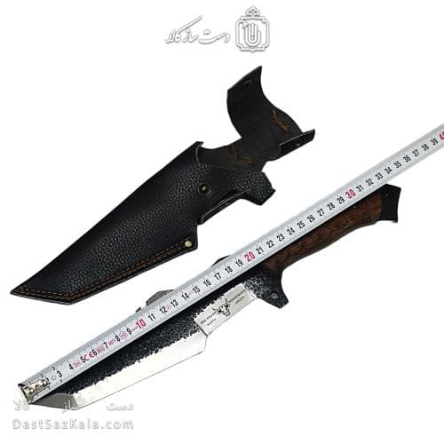 چاقوی طبیعت گردی دست ساز زنجان 35 سانتیمتری با غلاف کد MS-21