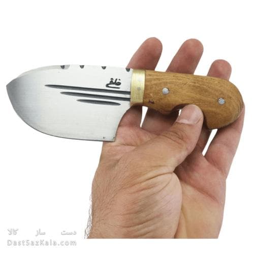 چاقوی پوست کنی زنجان با دسته چوبی پنجه ای 17 سانتی کد MN-75