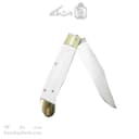 چاقو ضامن دار تاشو زنجان 16 سانتیمتری دسته سفید کد SHN-36